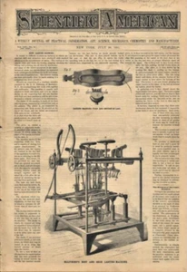 1881 Ellithorpe Boot Shoe Lasting Shoe Manufacturing Making Antique Machine Old - Imagen 1 de 1