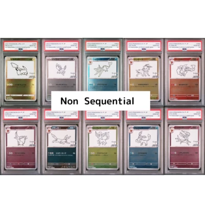 PSA 10 Yu Nagaba Eevee's & Pikachu Promo Complete set Pokemon Card - Image 1 of 4