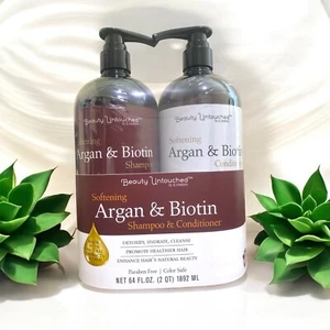 SJ CREATIONS BEAUTY SHAMPOO E BALSAMO AMMORBIDENTE ARGAN E BIOTINA INTATTO - Foto 1 di 3