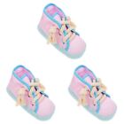  3 Pcs Pet Toy Squeaky Dog Shoe Chew Toys Kitten Teething Artificial