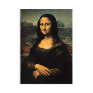 Stampa su Tela su Carta Poster o Quadro Da Vinci Leonardo Mona Lisa - Picture 1 of 2