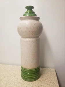 Mid Century Bitossi Rosenthal Netz Aldo Londi italienische Keramik 17 Zoll Vase mit Deckel - Bild 1 von 9