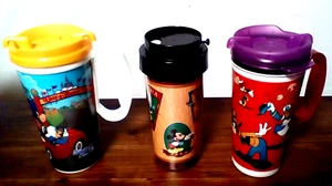 Lot of 3 Disney Parks Insulated Travel Mugs Tumblers with Lids - Picture 1 of 3