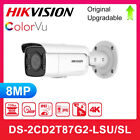 Original Hikvision 8MP ColorVu Strobe Light Bullet IP Camera DS-2CD2T87G2-LSU/SL