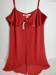 Victoria Secret Red Silk Blend Open Front Intimates/ Sleepwear