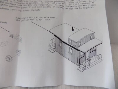 CABOOSE  FOR; GRASSE RIVER  BY; KEYSTONE LOCOMOTIVE WORKS KIT   PO NOS - Image 1 of 4