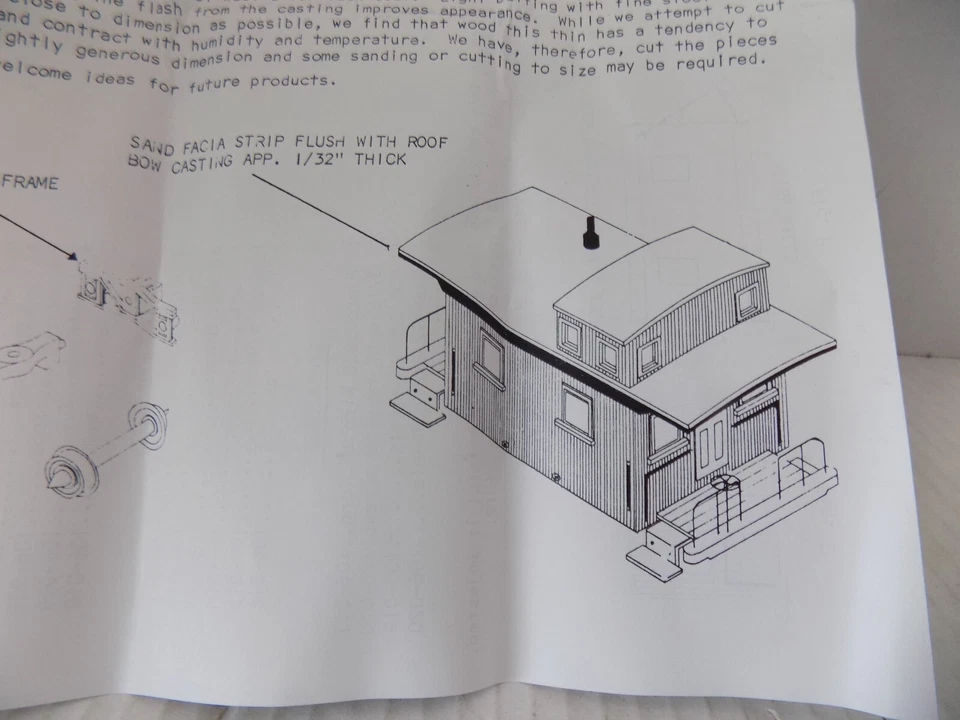 CABOOSE  FOR; GRASSE RIVER  BY; KEYSTONE LOCOMOTIVE WORKS KIT   PO NOS - Image 1 of 4