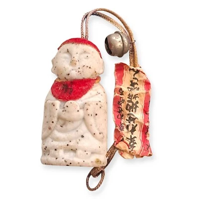 Japanese Jizo Bosatsu Monk OjizouSama Stone Statue Shinto Shrine Buddhist J29 - Image 1 of 4