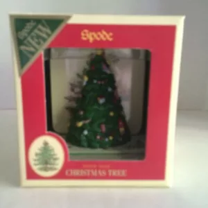 NUOVO Vecchio Stock SPODE ALBERO DI NATALE Porta + 4 Sottobicchieri (sigillato) - Foto 1 di 11