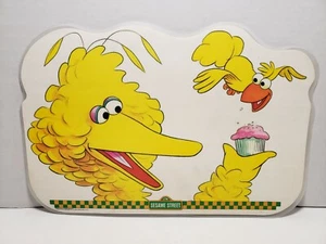 Vintage Sesame Street Big Bird Telephone Vinyl Reusable Activity Placemat 1982 - Picture 1 of 3