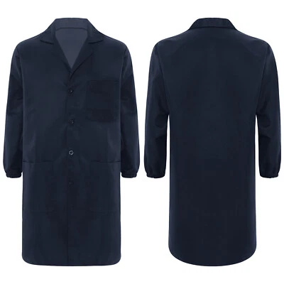 Unisex Work Coat Lab Jacket Clothes Uniform Factory Workwear Lightweight Adult - Image 1 of 3