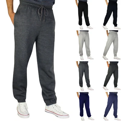Mens Fleece Elasticated Jogging Bottoms Track Pants Casual Joggers Trousers  - Image 1 of 4