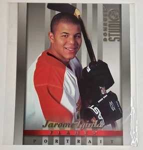 1997 Jarome Iginla Donruss Studio 8" x 10" Hockey Card #12 Calgary Flames - Picture 1 of 2