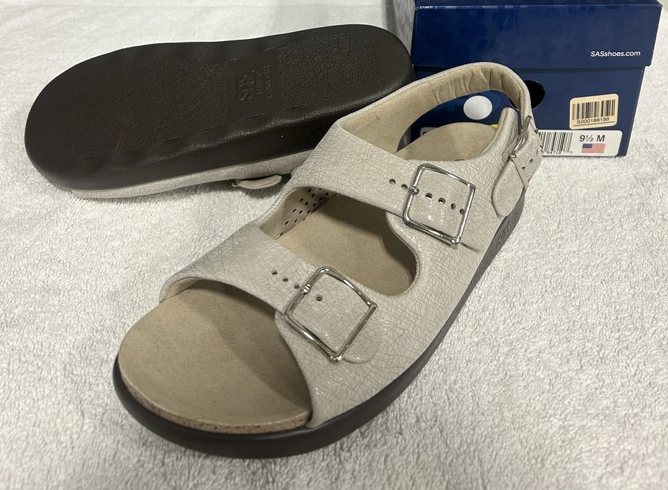 SAS Relaxed Sandal Web Linen 11 Medium Women's Shoes