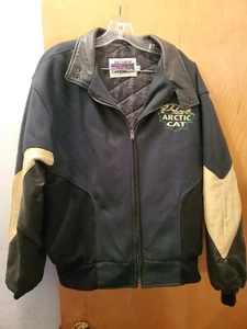 VINTAGE 90 S ARCTIC CAT WOOL/LEATHER VARSITY BOMBER  JACKET SZ. Med - Picture 1 of 7