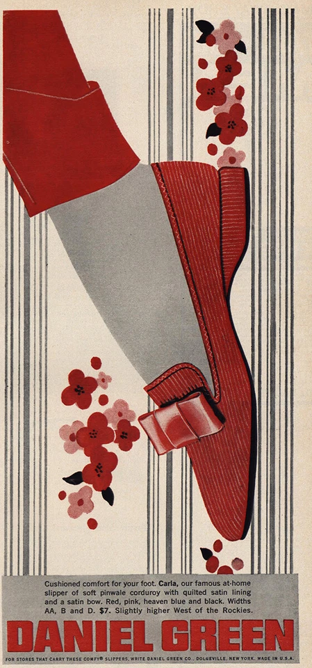 Daniel Green 1968: anuncio impreso vintage acolchado cómodo para tu pie Foto 1 de 1