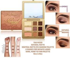 Too Faced NATURAL MATTE NEUTRAL MATTE EYE SHADOW PALETTE 9 Shades 0.45 OZ. NIB - Picture 1 of 1