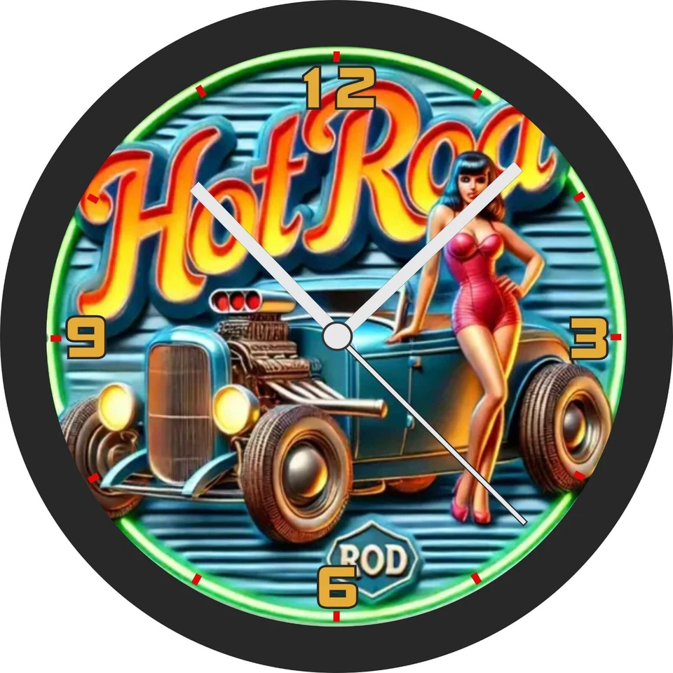 Reloj de pared Hot-Rod clásico de 1930 de 10 pulgadas de diámetro Foto 1 de 1