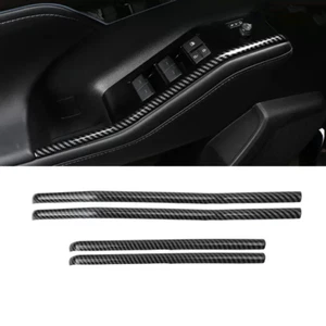 Panel de interruptor de ventana interior de fibra de carbono para Toyota Highlander 2020-2024 - Imagen 1 de 8