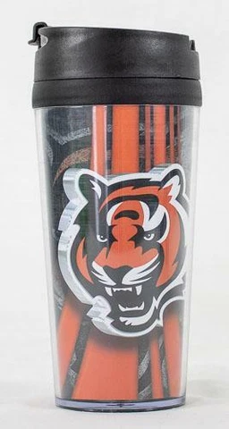 Cincinnati Bengals NFL Licensed Acrylic 16oz Tumbler Coffee Mug w/wrap Insert Cover