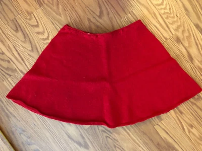 Falda Hecha a Mano Vintage Años 50 Niñas Lana Roja Ver Medidas por Talla Foto 1 de 4