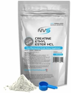 NVS CREATINA ETILICO ESTERE HCL POLVERE KOSHER -COSTRUIRE MUSCOLI - CEE USP GRADO USA - Foto 1 di 2