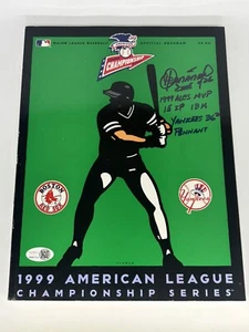Orlando Hernandez Signed/Inscribed Yankees 1999 ALCS Program - JSA 💎🔥 - Picture 1 of 2