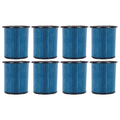 8 Pack 3-Layer Cartridge Filters #72952 for RIDGID VF5000 5-20 Gal Wet Dry Vacs - Image 1 of 4
