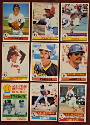 1979 Topps HOF Lot (9) Ozzie Smith RC Ryan Dawson Jackson Carew Fisk MORE! M/H - Image 1 of 2
