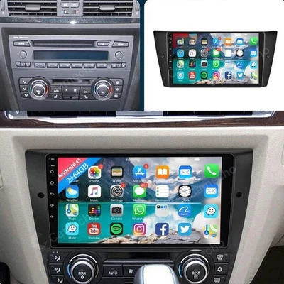 2+64G For BMW 328i 325i 335i 2005-2011 Car Stereo Radio Android 15 GPS Bluetooth - Image 1 of 4