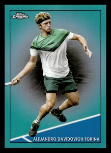 2021 Topps Chrome Alejandro Davidovich Fokina Aqua Refractor 148/150 ATP Tennis - Picture 1 of 2