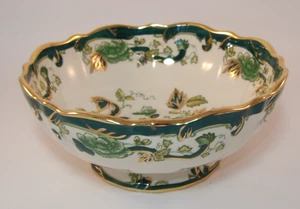 Masons Ironstone Mandalay Chartreuse 8" Fuß Servier Obst Schale 80er Top - Bild 1 von 9