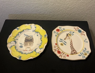 Platos de mesa Anthropologie Lou Rota Nature - Búho o jirafa Foto 1 de 4