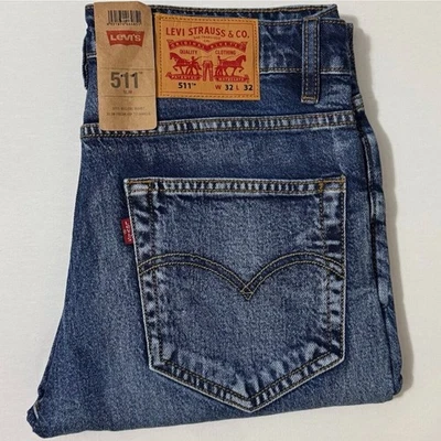 Levi's 男式 511 修身运动锥形牛仔裤 32x32 码 * * 全新 * * — 第 1/4 张图片