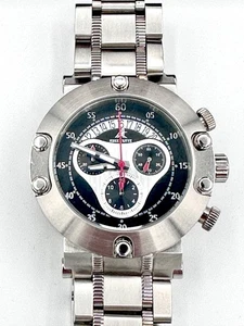 Reloj Adee Kaye Hombre Negro Cronógrafo AK7130M Beverly Hills Acero Inoxidable - Imagen 1 de 16