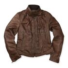 Genuine Vespa Womens Brown Sheep Nappa Leather Jacket Size Medium New 605698M03B