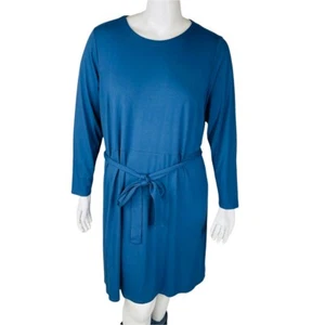Nuevo Vestido J. Jill Talla 2X Plus Wearever Colección Mujer Cinturón Azul Elastizado Nuevo con Etiquetas - Imagen 1 de 7