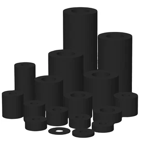 Distanzhülsen für M12 Distanzstücke Rund aus Kunststoff Unterlegscheiben Hülsen - Bild 1 von 12