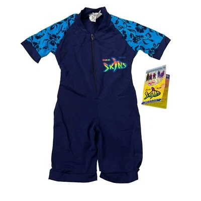 Traje de baño Radicool Skins 100+SPF manga corta azul nuevo con etiquetas niños pequeños 2, EE. UU. 2T Foto 1 de 4