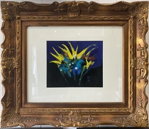 Pro Hart Original Painting Flowers Australian Floral Still Life Framed - Picture 1 of 23