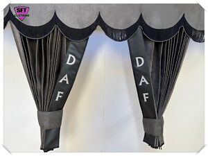 DUTCH STYLE TRUCK CURTAINS DOUBLE LINED GREY  DAF XF