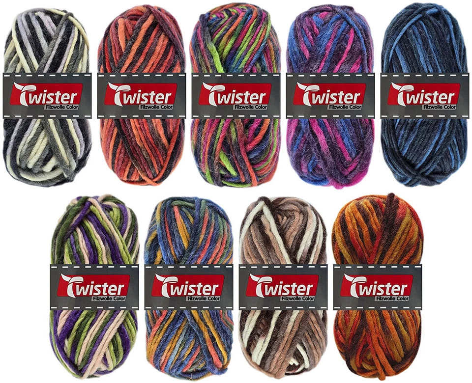 50 Gramm Twister Filzwolle Color meliert Filzgarn Farbauswahl - Bild 1 von 1