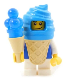 NEW LEGO ICE CREAM CONE KID MINIFIG soft serve scoops costume figure boy guy - Picture 1 of 1