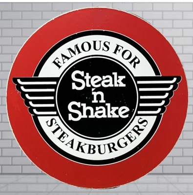 Steak n Shake Rare Porcelain Enamal Heavy Metal 30  inches Double Side - Image 1 of 2