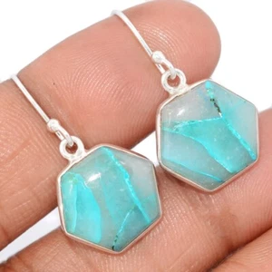 Natural Rare Quantum Quattro - USA 925 Sterling Silver Earrings Jewelry CE46520 - Picture 1 of 1
