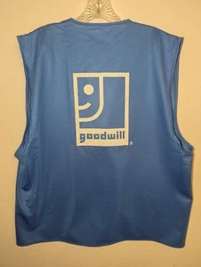 Goodwill Employee Vest Zip Front Blue One Size - Picture 1 of 2