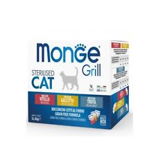 MONGE Grill Cat Mix Trout /Veal/ Chicken - Wet food for cats 12x85 g