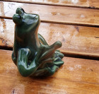 Grüner Frosch Keramik Deko Garten 8cm hoch