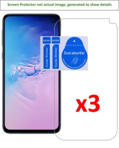 3x Samsung Galaxy S10e Screen Protector w/ cloth and installation stickers