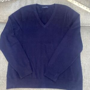 Lands’ End 100% Cashmere V Neck Purple Sweater Women's Size 1X
